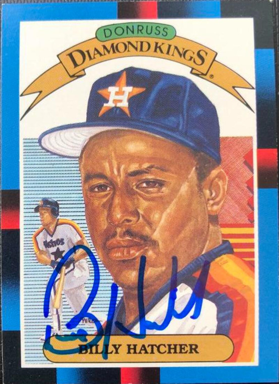 Billy Hatcher Autographed 1988 Donruss #23 Diamond Kings