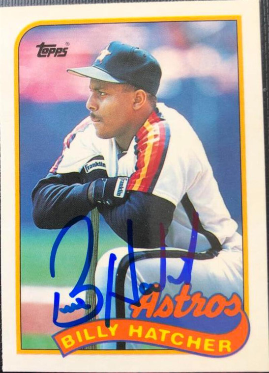 Billy Hatcher Autographed 1989 Topps Tiffany #252