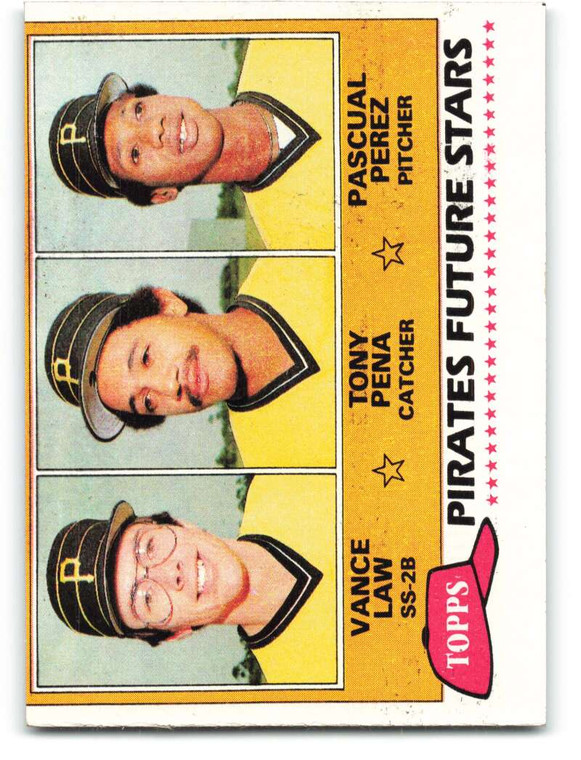 1981 Topps #551 Vance Law/Tony Pena/Pascual Perez VG RC Rookie Pittsburgh Pirates 