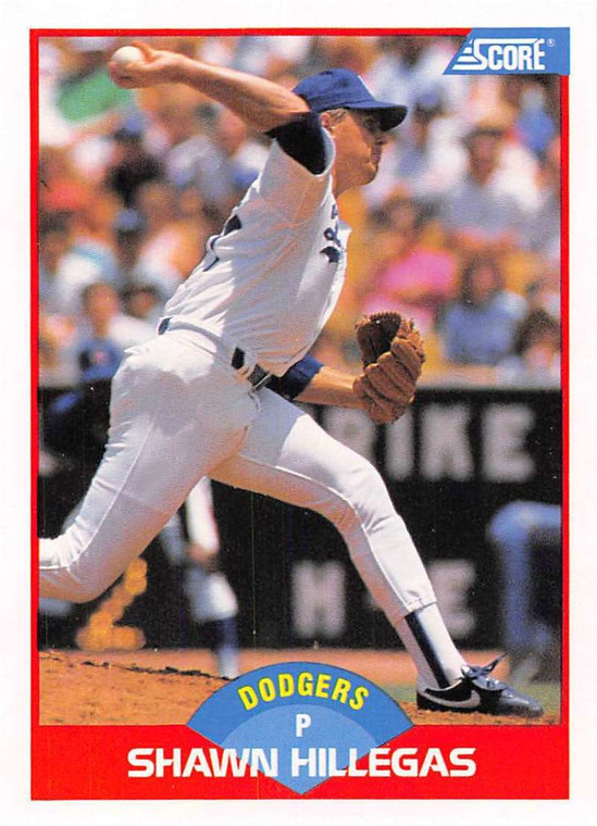 1989 Score #488 Shawn Hillegas VG Los Angeles Dodgers 