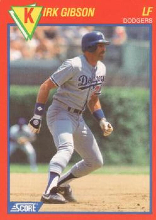 1989 Score Baseball's 100 Hottest Players #30 Kirk Gibson NM-MT Los Angeles Dodgers 