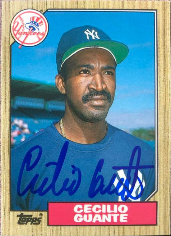 SOLD 114735 Cecilio Guante Autographed 1987 Topps Traded Tiffany #40T