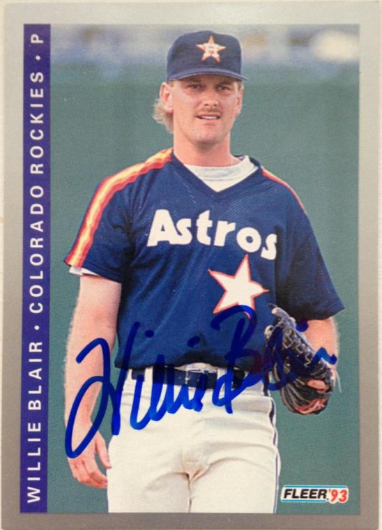 Willie Blair Autographed 1993 Fleer #404