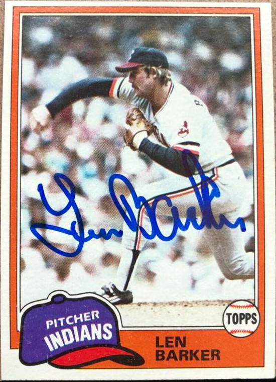 Len Barker Autographed 1981 Topps #432