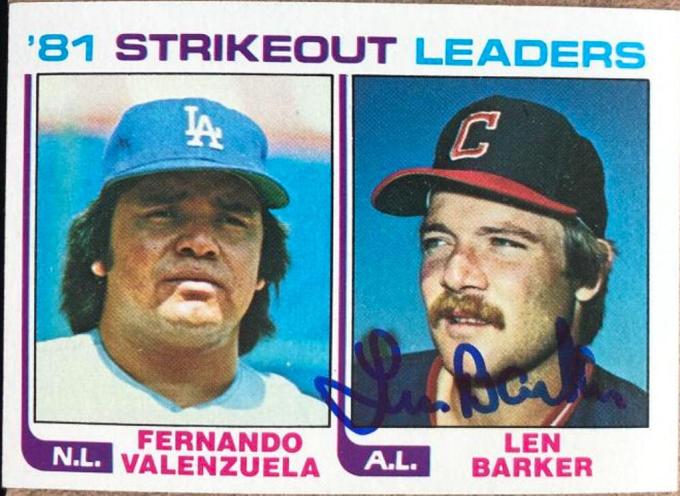 Len Barker Autographed 1982 Topps #166