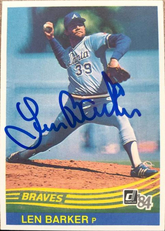 Len Barker Autographed 1984 Donruss #443