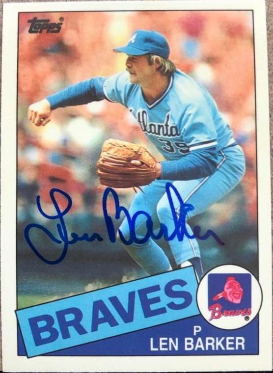 Len Barker Autographed 1985 Topps Tiffany #557