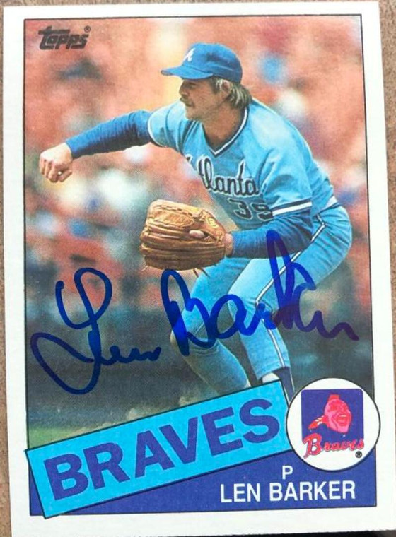 Len Barker Autographed 1985 Topps #557