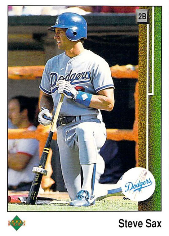 1989 Upper Deck #53 Steve Sax VG Los Angeles Dodgers 