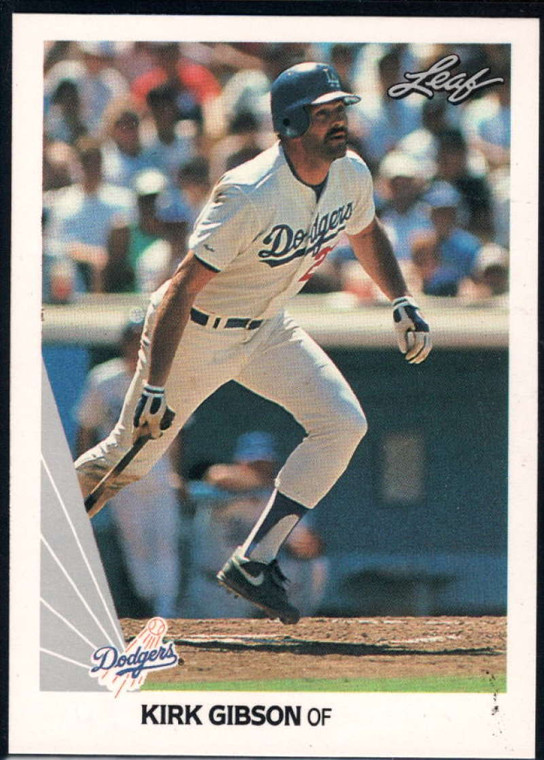 1990 Leaf #173 Kirk Gibson VG Los Angeles Dodgers 
