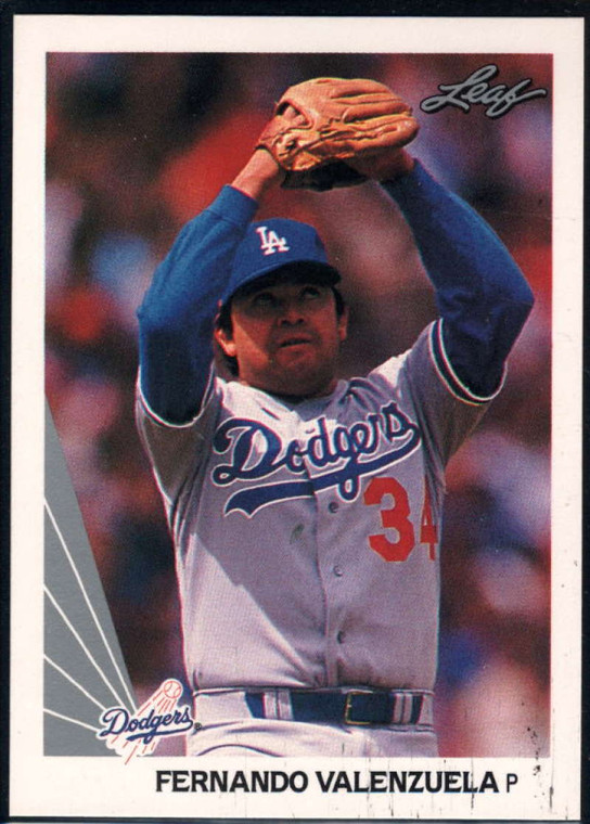 1990 Leaf #68 Fernando Valenzuela VG Los Angeles Dodgers 