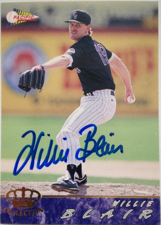 Willie Blair Autographed 1994 Pacific Crown Collection #189