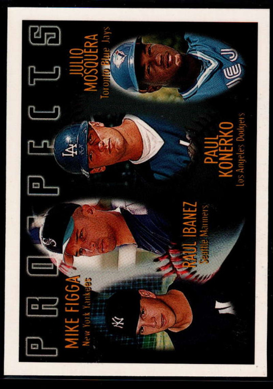 1996 Topps #432 Mike Figga/Raul Ibanez/Paul Konerko/Julio Mosquera VG RC Rookie New York Yankees/Seattle Mariners/Los An