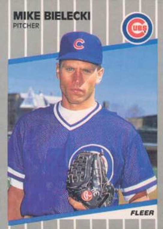 1989 Fleer #419 Mike Bielecki VG Chicago Cubs 