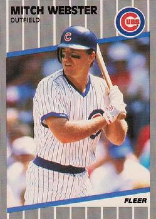 1989 Fleer #442 Mitch Webster VG Chicago Cubs 
