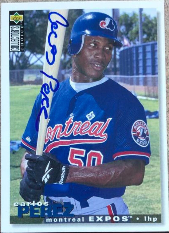 Carlos Perez Autographed 1995 Collector's Choice #550