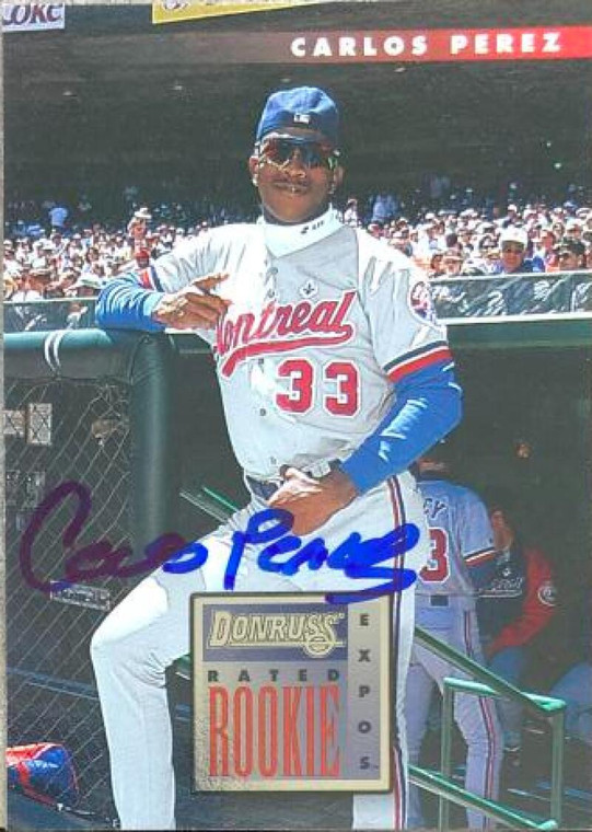 Carlos Perez Autographed 1996 Donruss #317