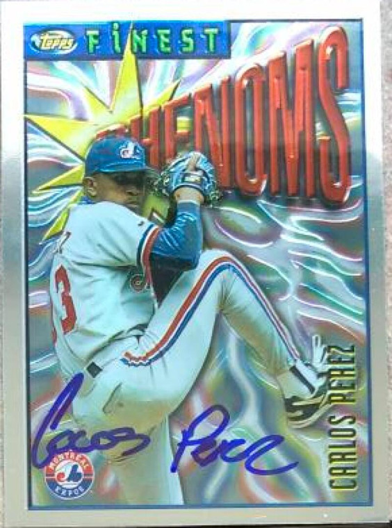 Carlos Perez Autographed 1996 Topps Finest #109