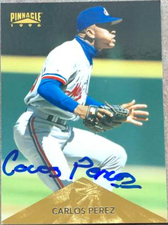 Carlos Perez Autographed 1996 Pinnacle #319