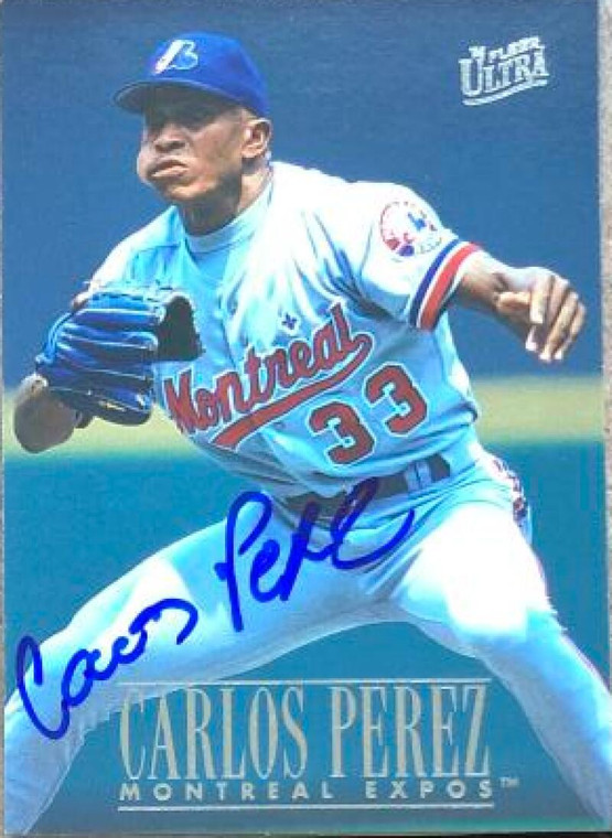 Carlos Perez Autographed 1996 Fleer Ultra #234