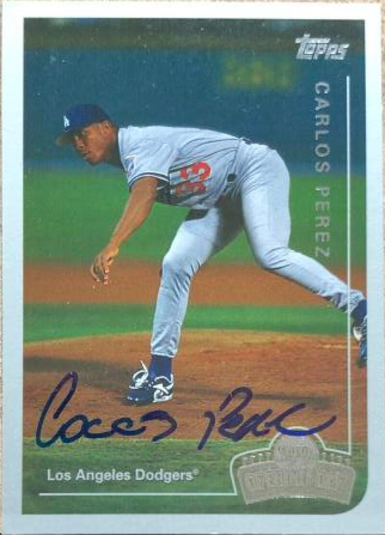 Carlos Perez Autographed 1999 Topps Opening Day #131