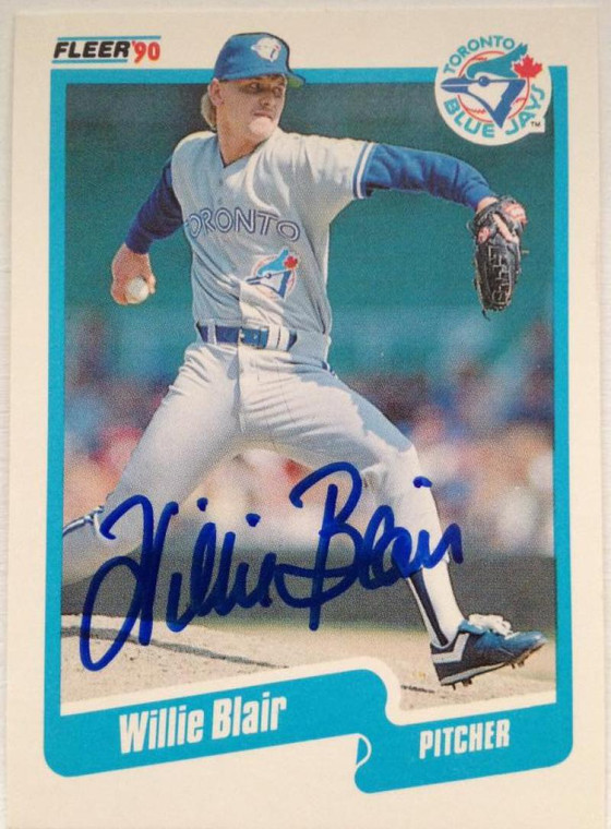 Willie Blair Autographed 1990 Fleer Update #U-126