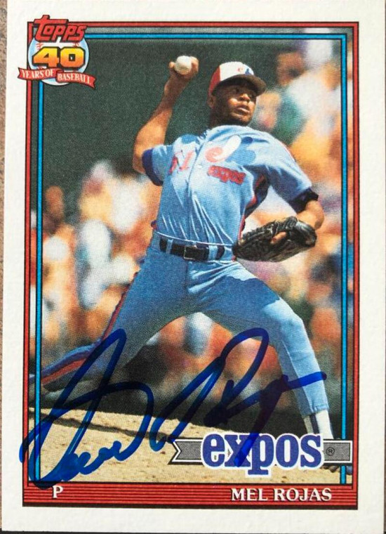 Mel Rojas Autographed 1991 Topps #252