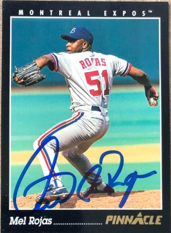 Mel Rojas Autographed 1993 Pinnacle #419