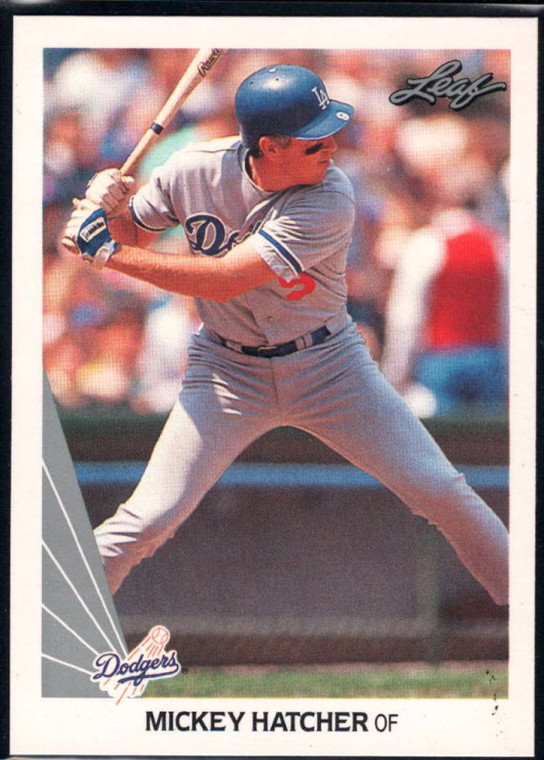 1990 Leaf #332 Mickey Hatcher VG Los Angeles Dodgers 