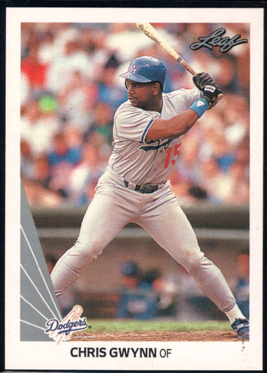 1990 Leaf #411 Chris Gwynn VG Los Angeles Dodgers 