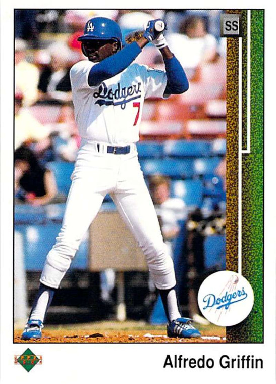 1989 Upper Deck #631 Alfredo Griffin VG Los Angeles Dodgers 