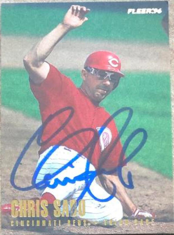 SOLD 116134 Chris Sabo Autographed 1996 Fleer Update #U125