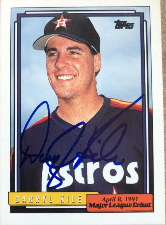 SOLD 116138 Darryl Kile Autographed 1992 Topps Major League Debut 1991 #100