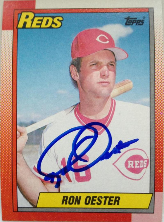 Ron Oester Autographed 1990 Topps #492