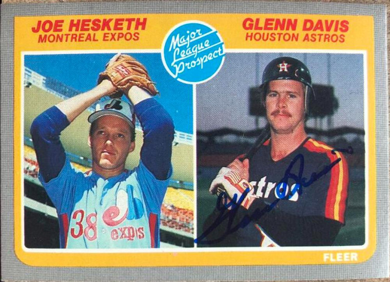 SOLD 116157 Glenn Davis Autographed 1985 Fleer #652