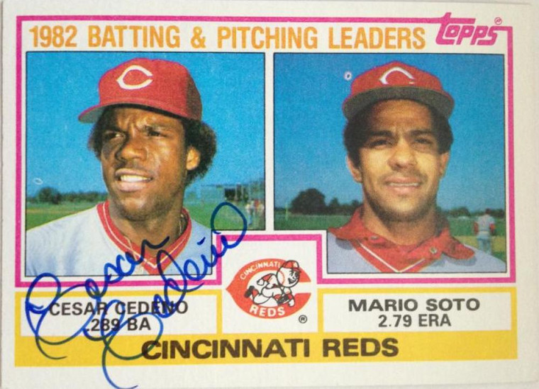 SOLD 3791 Cesar Cedeno Autographed 1983 Topps #351