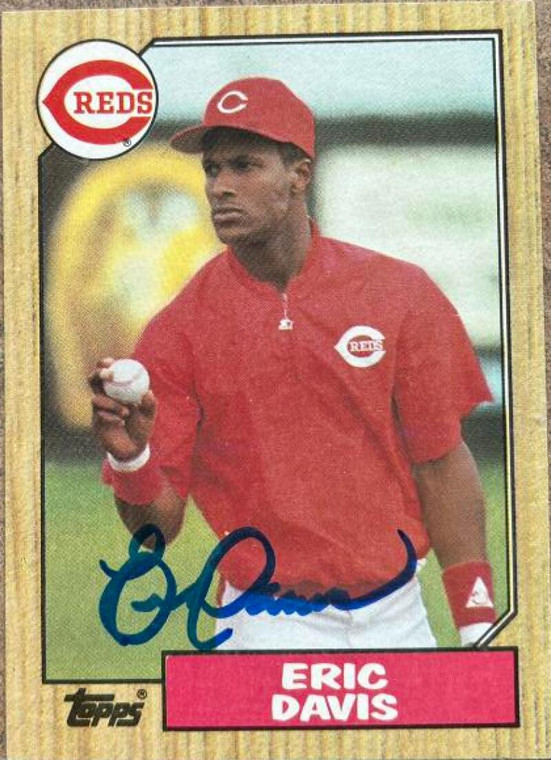 Eric Davis Autographed 1987 Topps #412