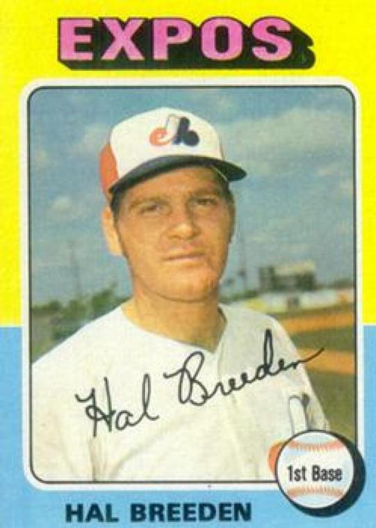 1975 Topps #341 Hal Breeden VG Montreal Expos 