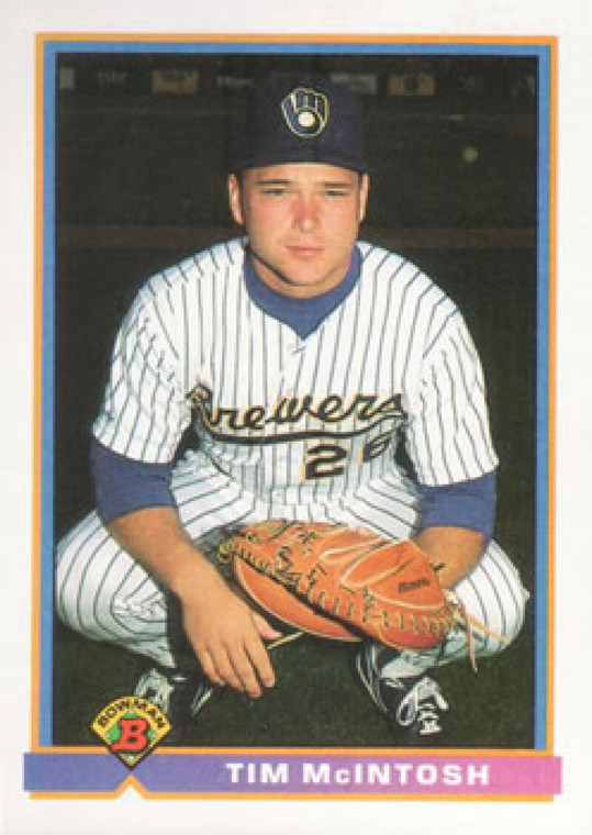 1991 Bowman #36 Tim McIntosh VG Milwaukee Brewers 