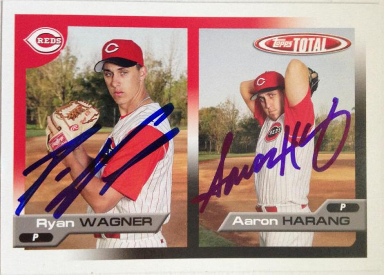 Ryan Wagner & Aaron Harang Autographed 2005 Topps Total #605