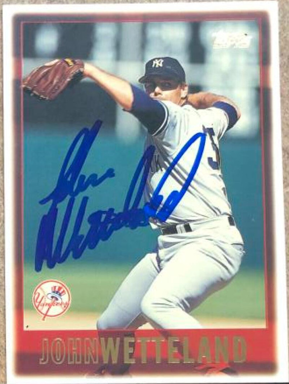 SOLD 116338 John Wetteland Autographed 1997 Topps #90