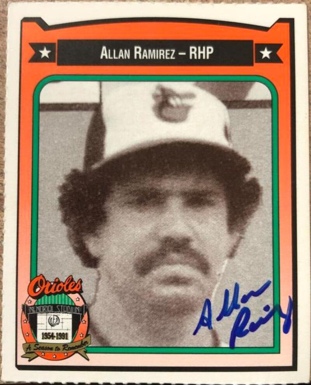 Allan Ramirez Autographed 1991 Orioles Crown #374