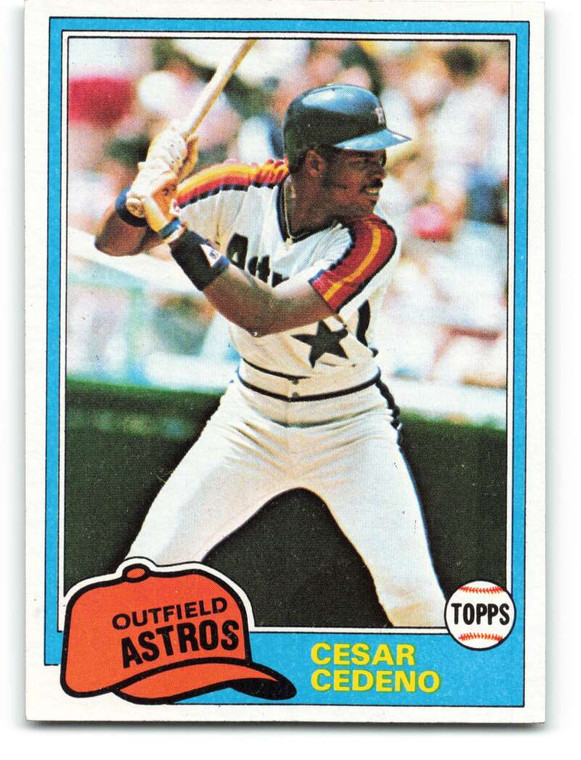 SOLD 15397 1981 Topps #190 Cesar Cedeno VG Houston Astros 