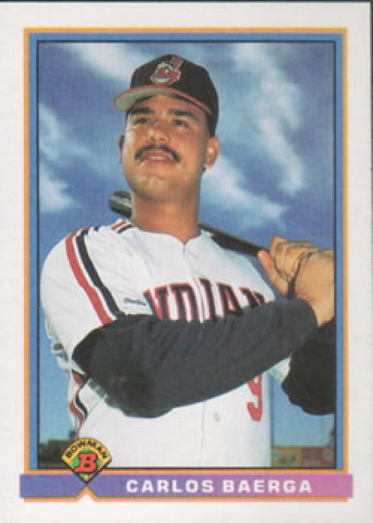 1991 Bowman #69 Carlos Baerga VG Cleveland Indians 