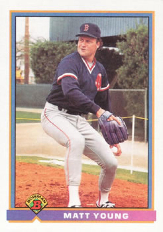 1991 Bowman #128 Matt Young VG Boston Red Sox 