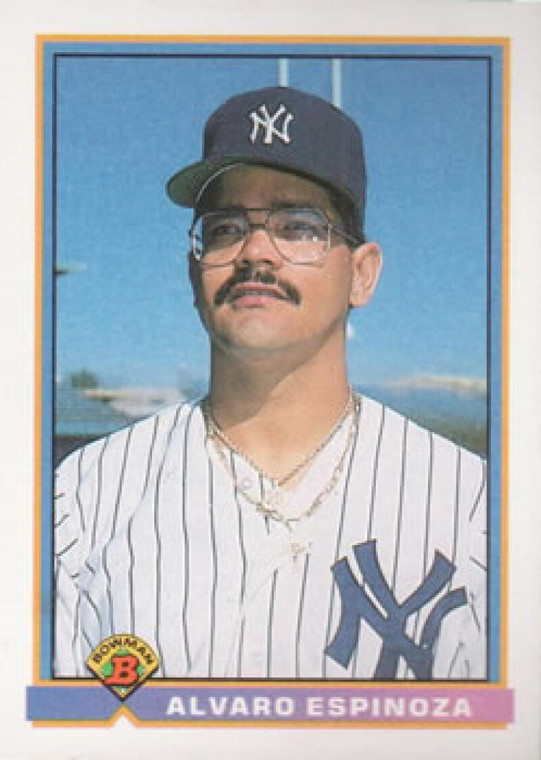 1991 Bowman #163 Alvaro Espinoza VG New York Yankees 