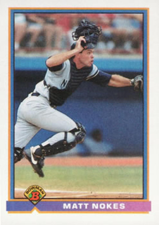 1991 Bowman #164 Matt Nokes VG New York Yankees 