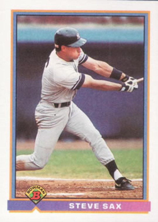 1991 Bowman #170 Steve Sax VG New York Yankees 