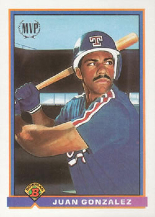 1991 Bowman #180 Juan Gonzalez VG Texas Rangers 