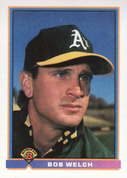 1991 Bowman #215 Bob Welch VG Oakland Athletics 